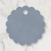 Elegante stoffige blauwe Rozen houden van Bedankt  Bedankjes Labels (Achterkant)