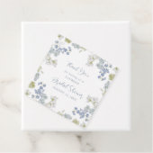 Elegante stoffige blauwe tuin Dank u Vrijgezellenf Bedankjes Labels (In situ)