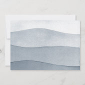 Elegante stoffige blauwe Waterverf Dank u Notitiekaartje (Achterkant)