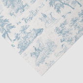 Elegante  stoffige Blue Horse Hunting Toile Tissuepapier (Detail)