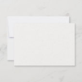 Elegante stoffige groen gebladerte bruiloft RSVP kaartje (Achterkant)