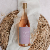 Elegante stoffige Lila zilveren glitter bruiloft Wijn Etiket