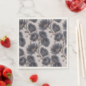 Elegante stoffige marineblauwe bloem rustieke brui servet (Insitu)