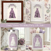 Elegante stoffige mauve bruid die medium cadeautas