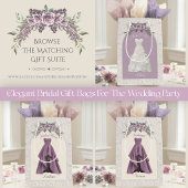 Elegante stoffige mauve bruid die medium cadeautas