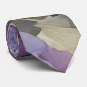 Elegante stoffige paarse blauwe waterverf hortensi stropdas (Opgerold)