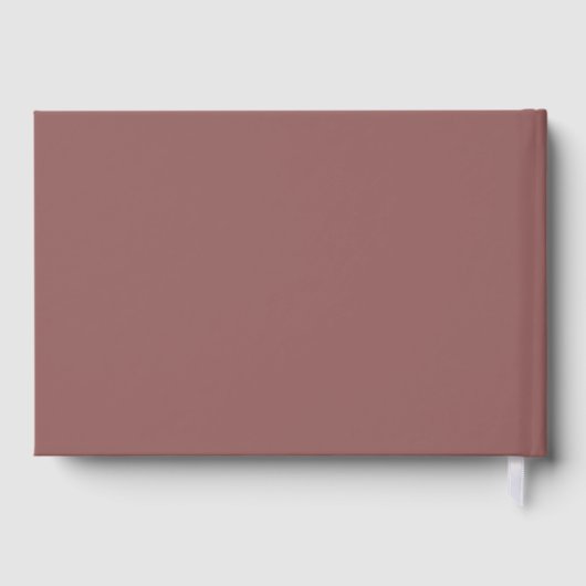 Elegante stoffige Roos en gouden bruiloft Gastenboek (Achterkant)