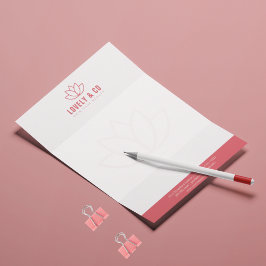 Elegante stoffige roos & ivoor salon schoonheid briefhoofd