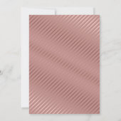 Elegante stoffige Roos orchidee monogram bruiloft Kaart (Achterkant)