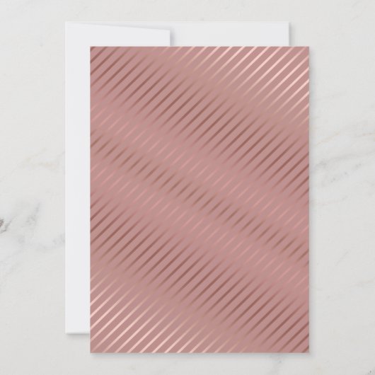 Elegante stoffige Roos orchidee monogram bruiloft Kaart (Achterkant)