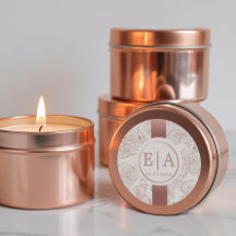 Elegante stoffige Roos orchidee monogram bruiloft