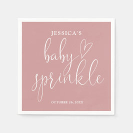 Elegante stoffige Roos Roze Baby Sprinkle Shower Servet