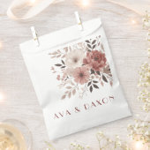 Elegante stoffige roze bloemen bruiloft gunst tas bedankzakje (Geknipt)