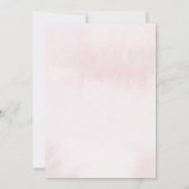 Elegante stoffige roze bloemige trouwuitnodiging kaart (Achterkant)