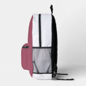Elegante stoffige roze kussensloop bedrukte rugzak (Rechts)