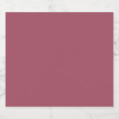 Elegante stoffige roze kussensloop sparkling wijnetiket (Enkel label)