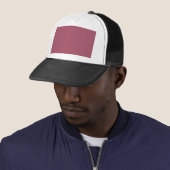 Elegante stoffige roze kussensloop trucker pet (In situ)