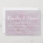 Elegante stoffige roze pioen bloemige bewaar de da kaart (Voorkant)