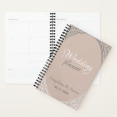 Elegante stoffige roze trouwdag planner (Display)
