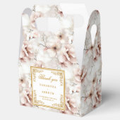 Elegante stoffige roze waterverf bruiloft gunstbox bedankdoosjes (Geopend)