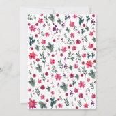 Elegante stoffige roze waterverf Floral bruids bos Kaart (Achterkant)