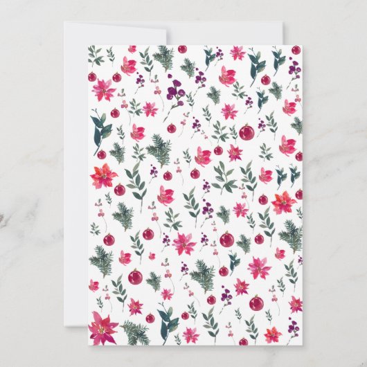 Elegante stoffige roze waterverf Floral bruids bos Kaart (Achterkant)