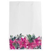 Elegante stoffige roze waterverf Floral bruids bos Medium Cadeauzakje (Achterkant)