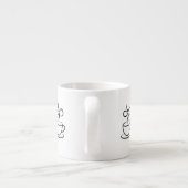 Elegante stomende koffie espresso kop (Achterkant)