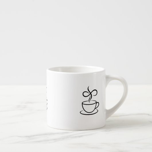 Elegante stomende koffie espresso kop (Rechts)