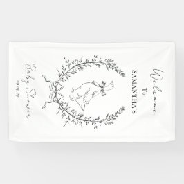 Elegante stomme ganzen baby shower spandoek