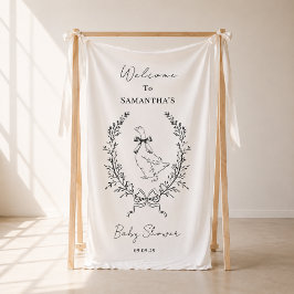 Elegante stomme ganzen baby shower spandoek