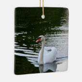 Elegante Stomme Zwaan Keramisch Ornament (Rechts)