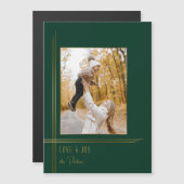 Elegante strakke groen / goud moderne deco stijl f (Voorkant / Achterkant)