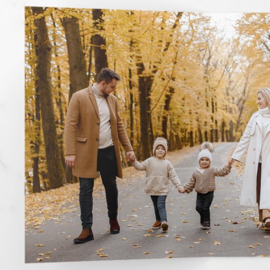 Elegante strakke groen / goud moderne deco stijl f drieluik kaart (Binnenzijde eerst)