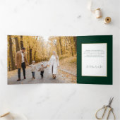 Elegante strakke groen / goud moderne deco stijl f drieluik kaart (Binnen)