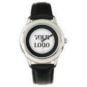 Elegante & Strakke Zwarte QR-code Horloge (Voorkant)