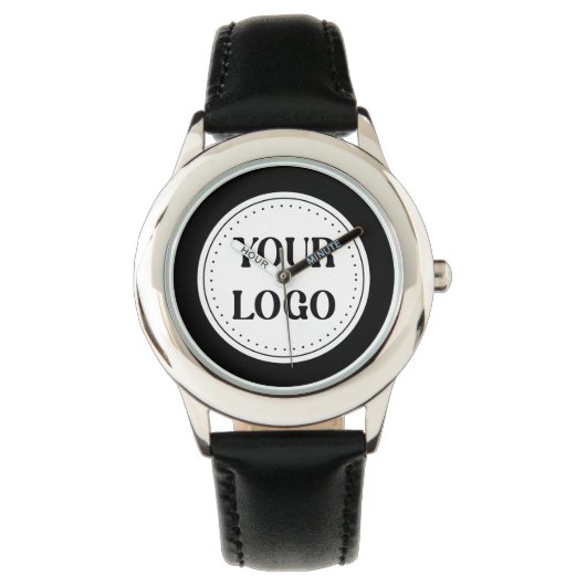 Elegante & Strakke Zwarte QR-code Horloge (Voorkant)