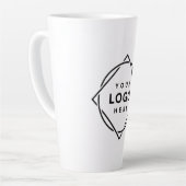 Elegante & Strakke Zwarte QR-code Latte Mok (Linkerhoek)