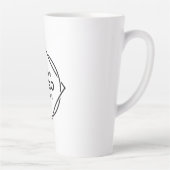 Elegante & Strakke Zwarte QR-code Latte Mok (Rechts)