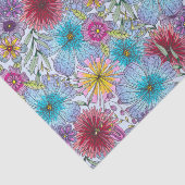 Elegante stralende Boheemse Blauwe Rode Paarse Blo Tissuepapier (Detail)