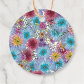 Elegante stralende Boheemse Bloemen Baby in Bloom Bedankjes Labels (Achterkant)