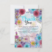 Elegante stralende Boheemse Bloemen Baby in Bloom Bedankkaart (Voorkant)