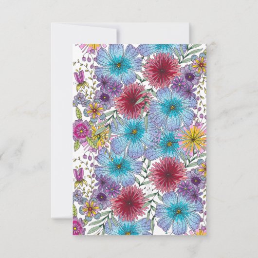 Elegante stralende Boheemse Bloemen Baby in Bloom Bedankkaart (Achterkant)