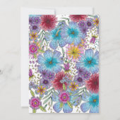 Elegante stralende Boheemse Bloemen Baby in Bloom Kaart (Achterkant)