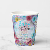 Elegante stralende Boheemse Bloemen Baby in Bloom Papieren Bekers (Voorkant)