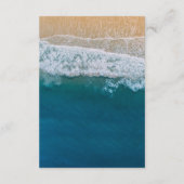 Elegante strand blauw oceaan bruiloft wensput informatiekaartje (Achterkant)