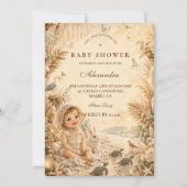 Elegante strand boho baby shower kaart (Voorkant)