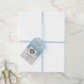 Elegante Strand Bruiloft Bloemrijke Priëel Dank Cadeaulabel (Met Touw)
