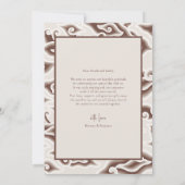 Elegante strand bruiloft dank u kaart aangepaste f (Achterkant)