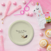 Elegante strand bruiloft kust oceaan bestemming papieren bordje (Feest)